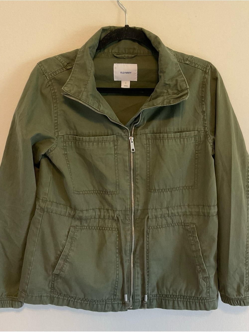 Old Navy Olive Green Utility Jacket with Front Zip